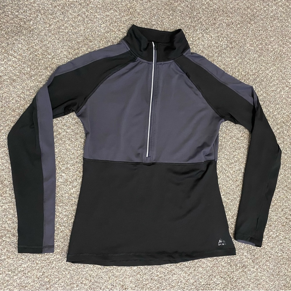 RBX Performance Women’s Medium LS Black Grey Shirt 1/2 Zip *logo worn-see pic